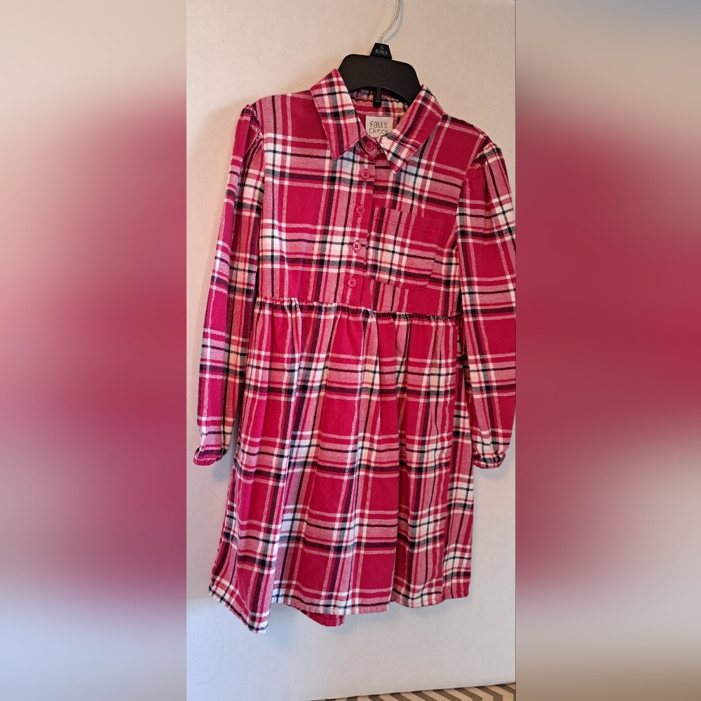Falls Creek Red Plaid Kids Dress